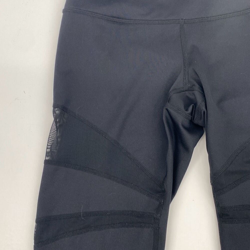 Zella High -Rise Mesh Crop Athletic Active Leggings Black‎ Small - Picture 5 of 9